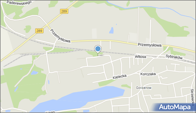 Lubsko, Jarzębinowa, mapa Lubsko