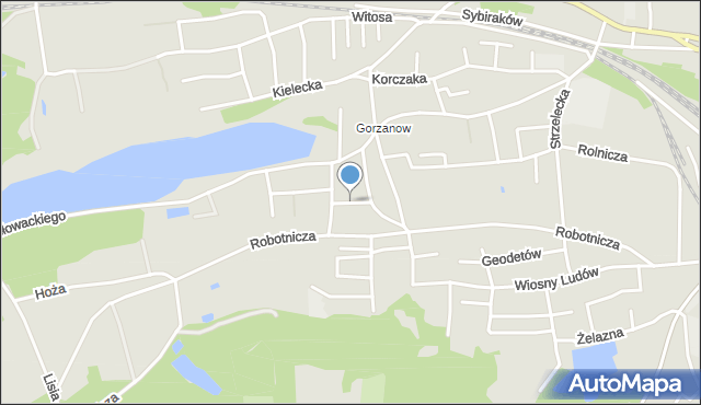 Lubsko, Jaskółcza, mapa Lubsko