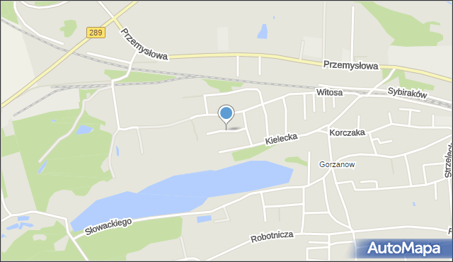 Lubsko, Jaśminowa, mapa Lubsko