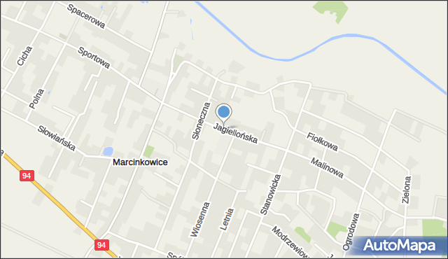 Marcinkowice gmina Oława, Jagiellońska, mapa Marcinkowice gmina Oława