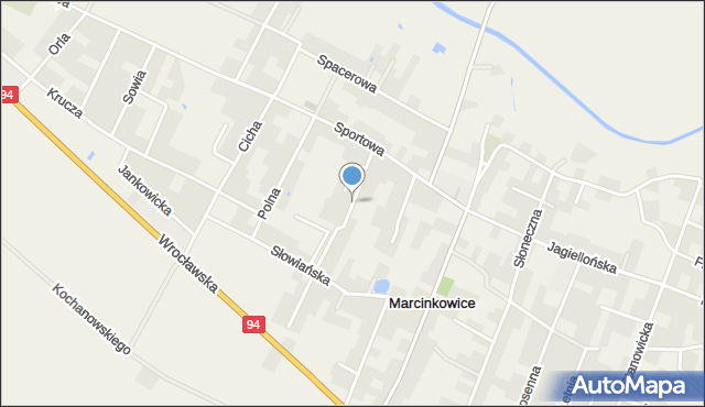 Marcinkowice gmina Oława, Jarzębinowa, mapa Marcinkowice gmina Oława