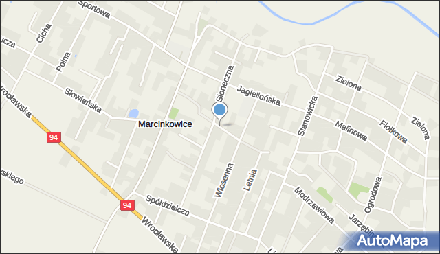 Marcinkowice gmina Oława, Jaworowa, mapa Marcinkowice gmina Oława