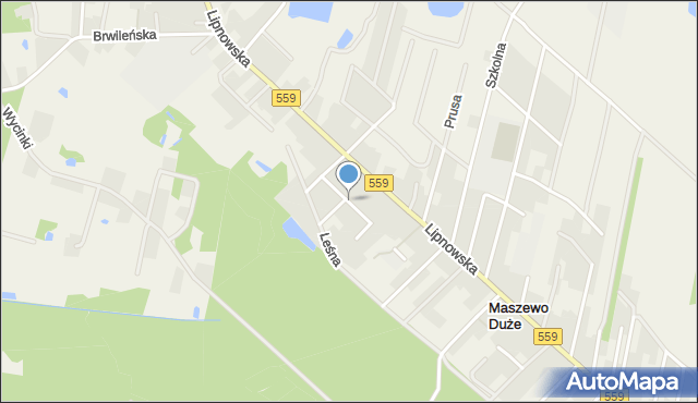 Maszewo Duże, Jaworowa, mapa Maszewo Duże