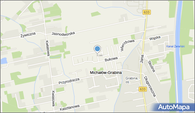 Michałów-Grabina, Jaśminowa, mapa Michałów-Grabina