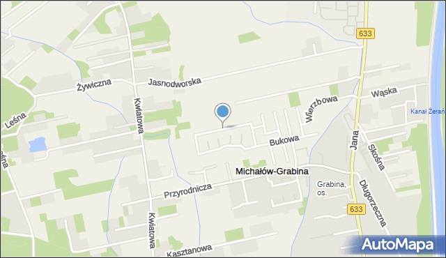 Michałów-Grabina, Jaworowa, mapa Michałów-Grabina