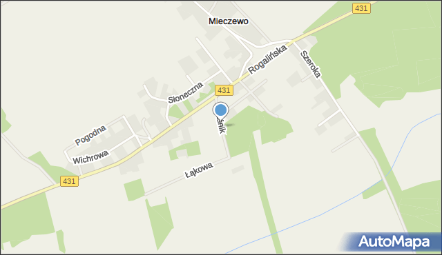 Mieczewo, Jaśnik, mapa Mieczewo