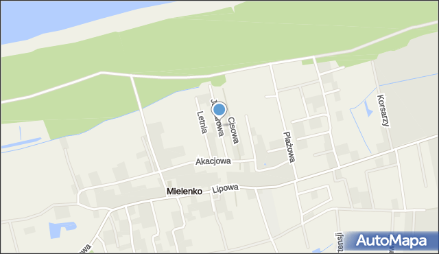 Mielenko gmina Mielno, Jantarowa, mapa Mielenko gmina Mielno