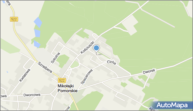 Mikołajki Pomorskie, Jasna, mapa Mikołajki Pomorskie