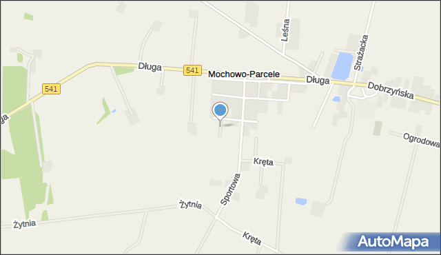 Mochowo-Parcele, Jasna, mapa Mochowo-Parcele