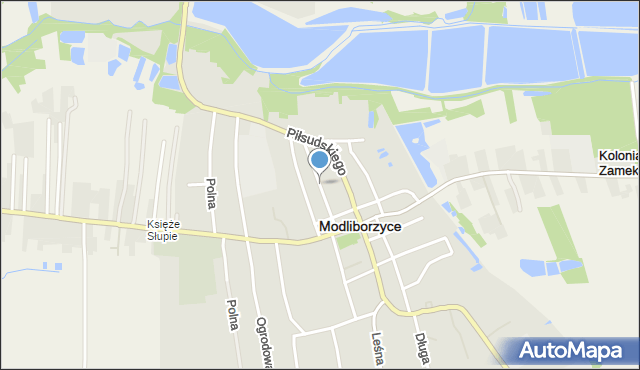 Modliborzyce powiat janowski, Janowska, mapa Modliborzyce powiat janowski