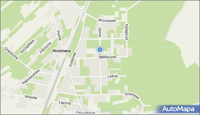 Mostówka gmina Zabrodzie, Jasna, mapa Mostówka gmina Zabrodzie