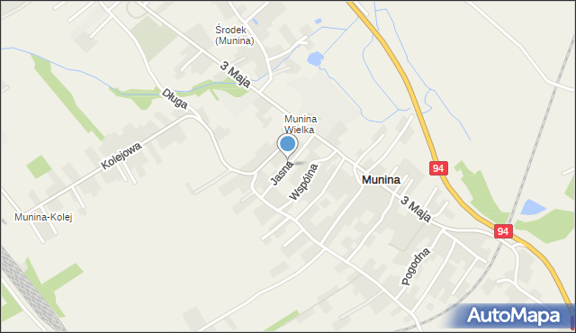 Munina, Jasna, mapa Munina