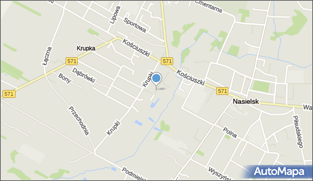 Nasielsk, Jaśminowa, mapa Nasielsk