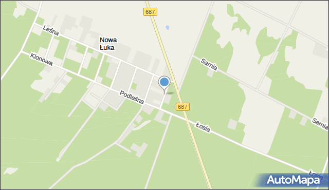 Nowa Łuka, Jałowcowa, mapa Nowa Łuka
