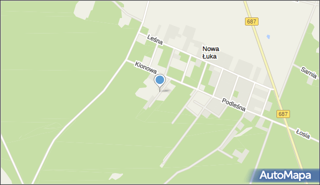 Nowa Łuka, Jaworowa, mapa Nowa Łuka