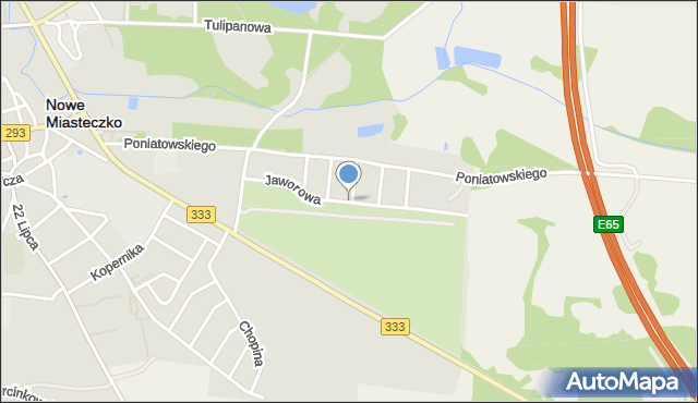 Nowe Miasteczko, Jaworowa, mapa Nowe Miasteczko