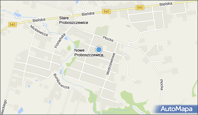 Nowe Proboszczewice, Jaśminowa, mapa Nowe Proboszczewice