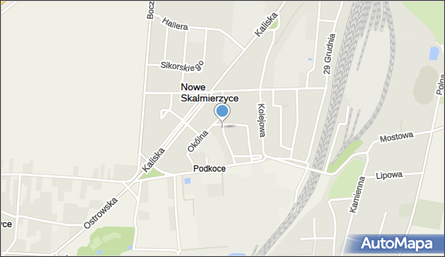 Nowe Skalmierzyce, Jana Pawła II, mapa Nowe Skalmierzyce