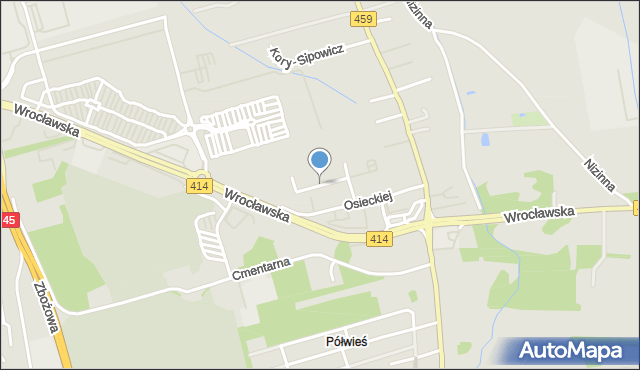 Opole, Jantar Anny, mapa Opola