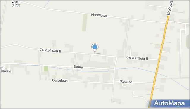 Orły powiat przemyski, Jana Pawła II, mapa Orły powiat przemyski