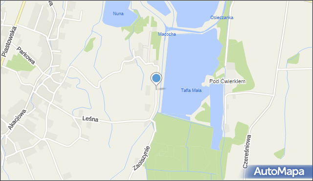 Osiek powiat oświęcimski, Jazowa, mapa Osiek powiat oświęcimski