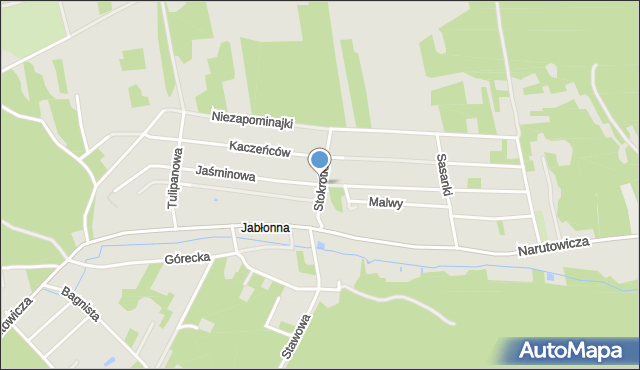Otwock, Jaśminowa, mapa Otwock