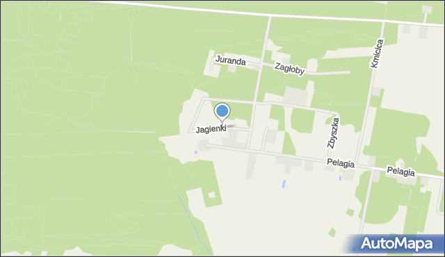 Pelagia, Jagienki, mapa Pelagia