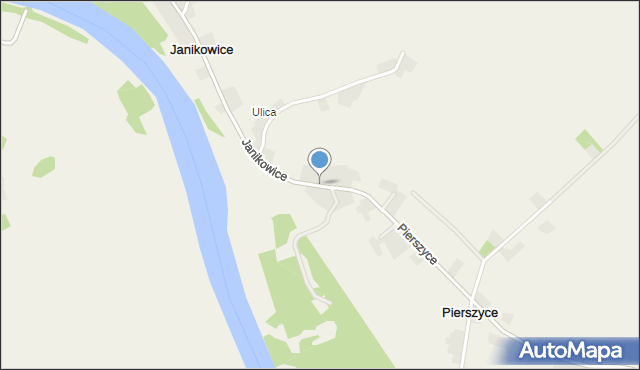 Pierszyce, Janikowice, mapa Pierszyce