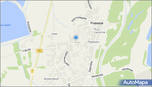 Podolsze, Jasna, mapa Podolsze