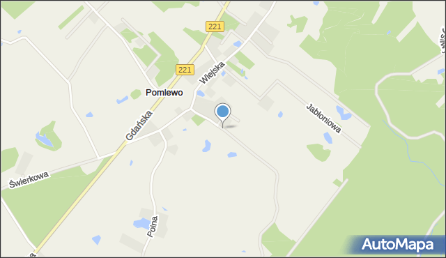 Pomlewo, Jabłoniowa, mapa Pomlewo