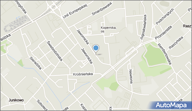 Poznań, Jawornicka, mapa Poznania