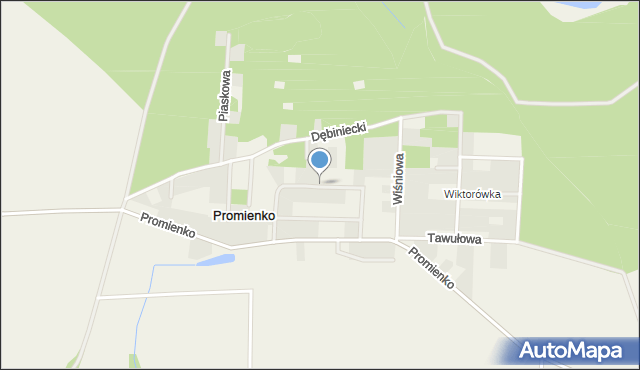 Promienko, Jarzębinowa, mapa Promienko