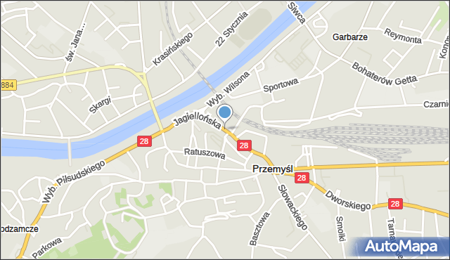 Przemyśl, Jagiellońska, mapa Przemyśla