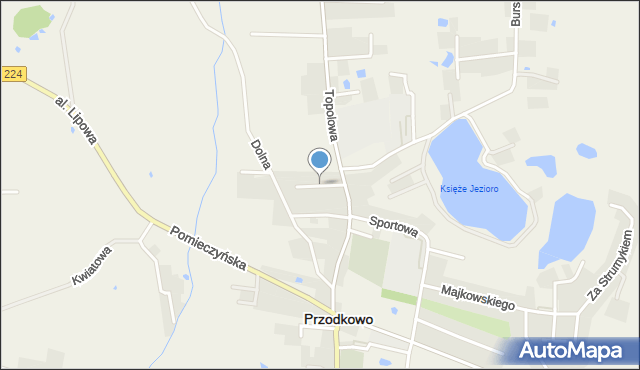 Przodkowo, Jarzębinowa, mapa Przodkowo