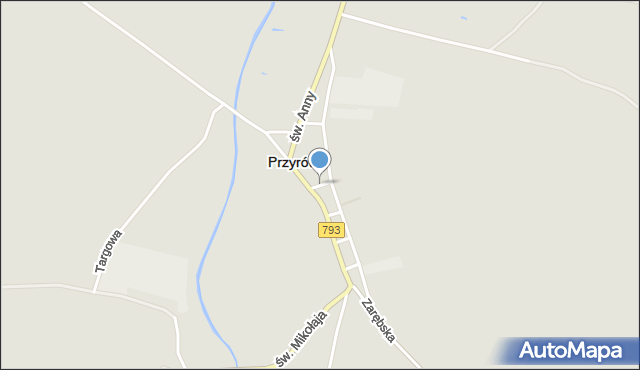 Przyrów, Jasna, mapa Przyrów