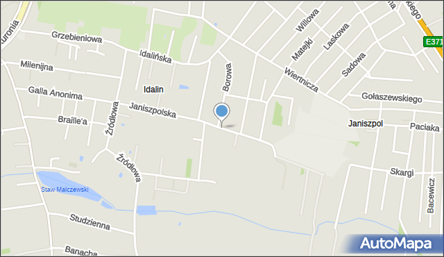 Radom, Janiszpolska, mapa Radomia
