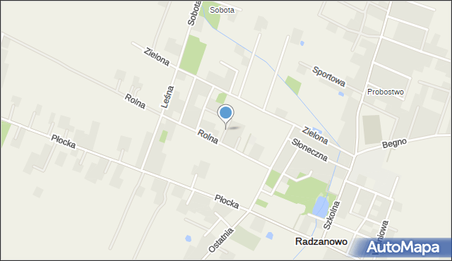Radzanowo, Jaśminowa, mapa Radzanowo