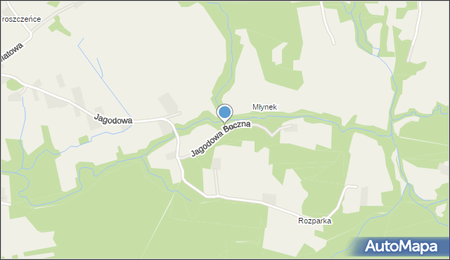 Radziszów, Jagodowa Boczna, mapa Radziszów