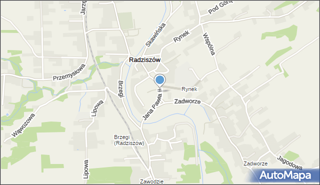 Radziszów, Jana Pawła II, mapa Radziszów