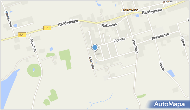 Rakowiec gmina Kwidzyn, Jaśminowa, mapa Rakowiec gmina Kwidzyn
