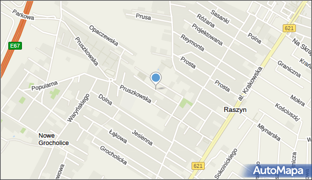 Raszyn powiat pruszkowski, Jaworskiego, mapa Raszyn powiat pruszkowski