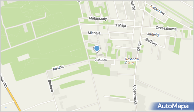 Rosanów, Jacka, mapa Rosanów