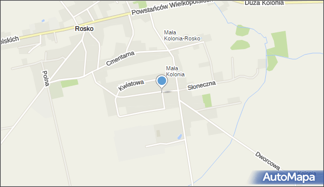 Rosko, Jarzębinowa, mapa Rosko