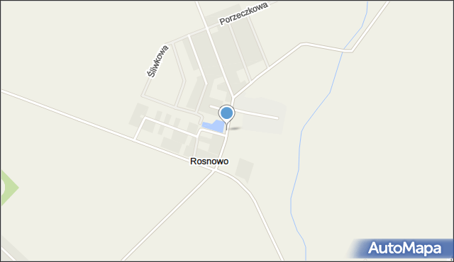 Rosnowo gmina Komorniki, Jarzębinowa, mapa Rosnowo gmina Komorniki