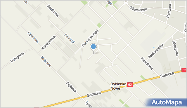 Rybienko Nowe, Jasia i Małgosi, mapa Rybienko Nowe