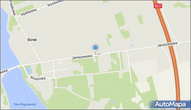 Ryki, Janiszewska, mapa Ryki