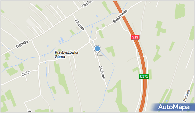 Rzeszów, Janiowe Wzgórze, mapa Rzeszów