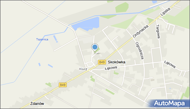 Skokówka, Jastrzębskiego, mapa Skokówka