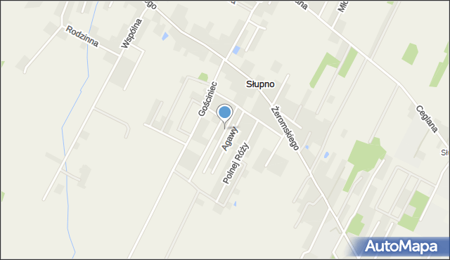 Słupno gmina Radzymin, Jaśminowa, mapa Słupno gmina Radzymin