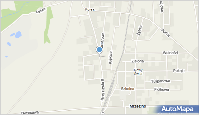 Smolno gmina Puck, Jana Pawła II, mapa Smolno gmina Puck
